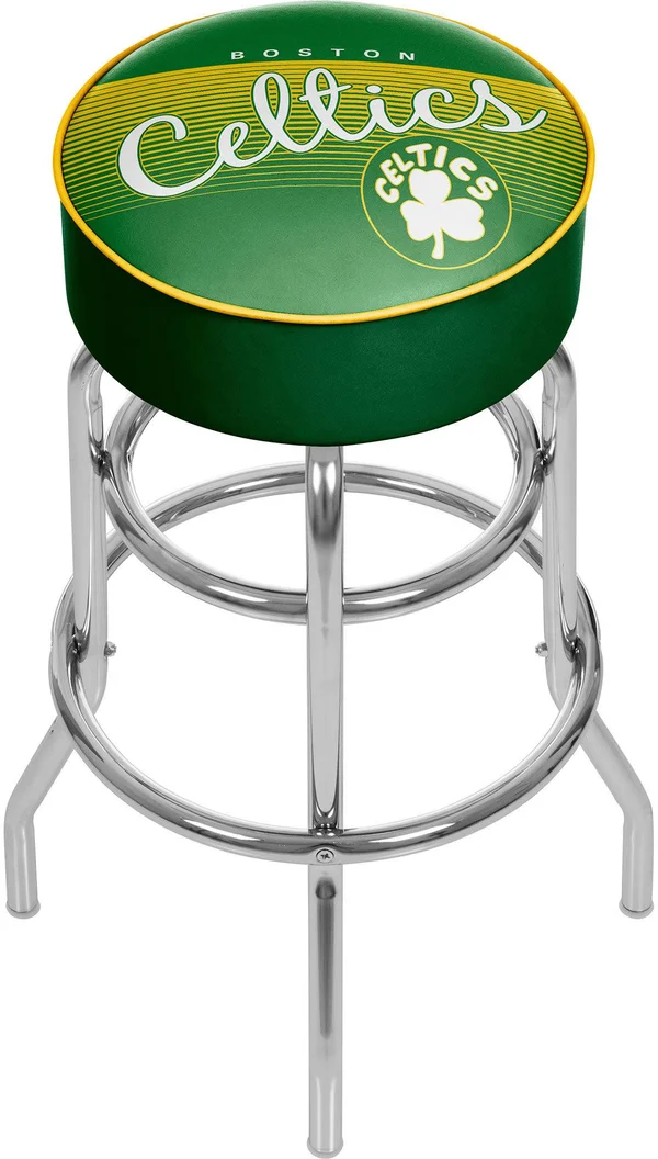 Boston Celtics NBA Hardwood Classics Padded Swivel Bar Stool