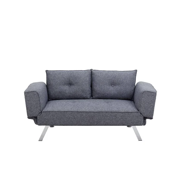 Serta Montauk Convertible Sofa in Charcoal, Grey