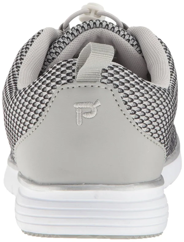 Women's Propet TravelFit Prestige Sneaker, Size: 8.5 B, Silver/Black