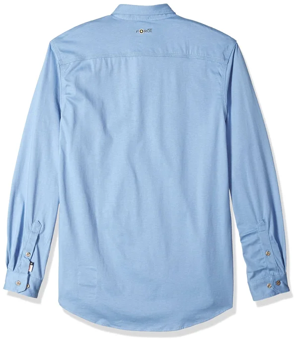 Carhartt Men's Medium Blue Flame-Resistant Force Cotton Hybrid Shirt