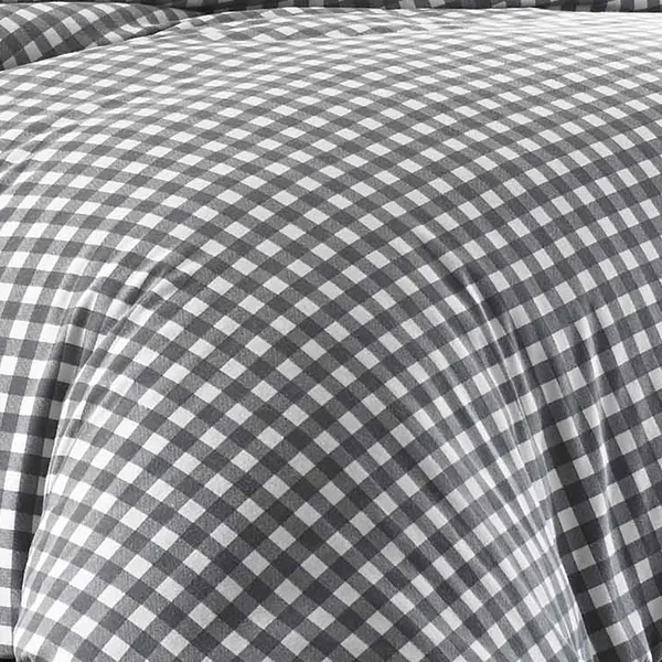 Eddie Bauer Preston Flannel Duvet Cover Set, Grey, King