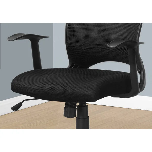 Monarch Specialties Mesh Mid-Back/Multi-Position Office Chair - Black