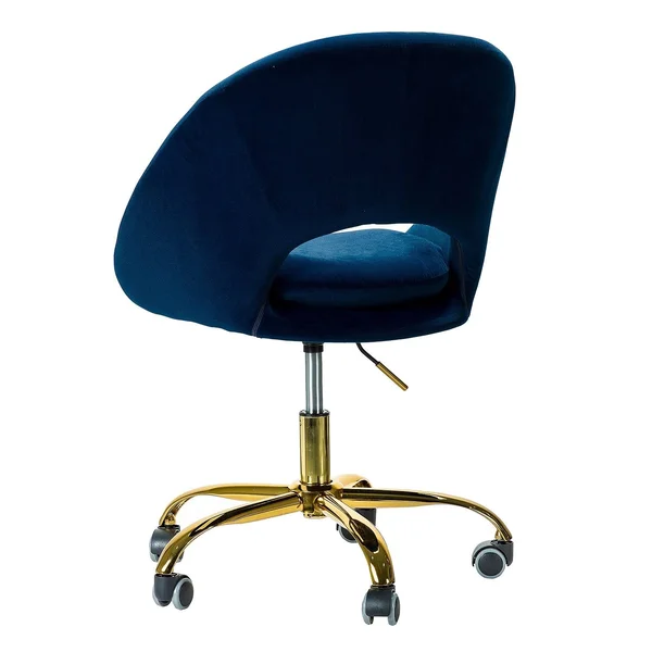 Savas Mid-Century Modern Upholstered Swivel Task Chair - Navy