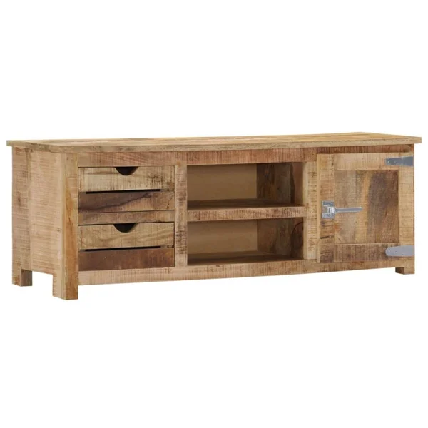 vidaXL TV Cabinet 47.2x22x11.8x22x15.7x22 Solid Mango Wood - 247692