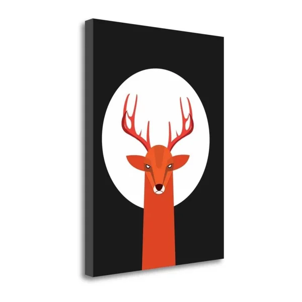 40x22 x 31x22 Deer and Moon by Volkan Dalyan Fine Art Giclee Print
