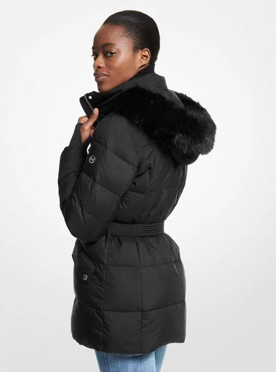 Michael Kors Quilted Nylon Puffer Coat 77B4855M82 - Xxs - Black