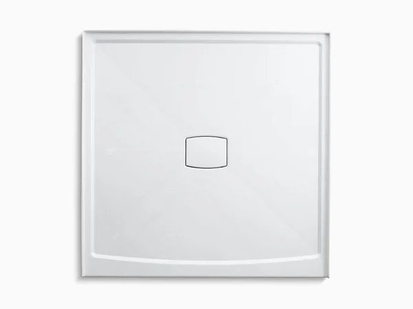 KOHLER K-9395-96 Archer 60 In. x 60 In. Single Threshold Center Drain Shower Base with Removable Cover, Biscuit