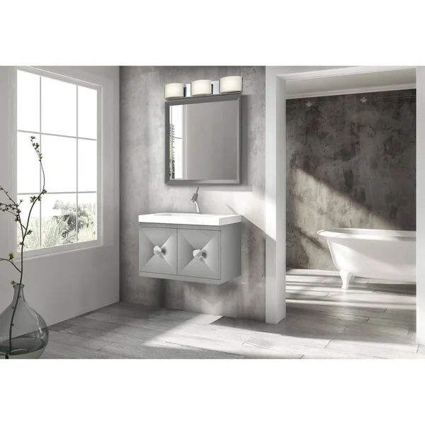 Elk Lighting BVL913-10-45 Pandora LED 3 Light Vanity in Oiled Bronze and Opal Glass