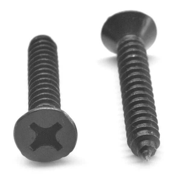 #6-18 x 1 Sheet Metal Screw Phillips Flat Head Type A Stainless Steel 18-8 Black Oxide