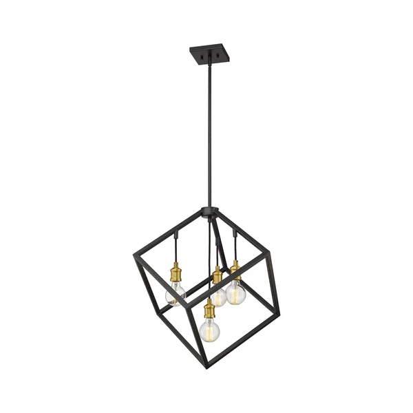 Z-Lite-478P24-BRZ-OBR-Vertical - 4 Light Pendant Bronze/Olde Brass
