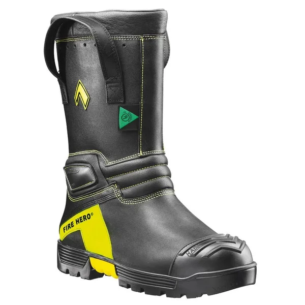 HAIX Fire Hero Xtreme Fire Fighting Boot - Black, Size 6.5 Medium, Smooth Leather, Puncture-Resistant