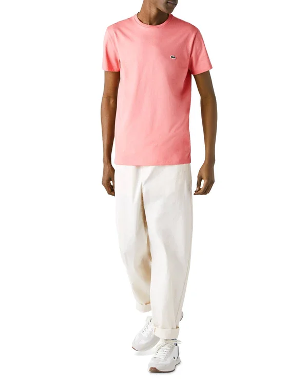 Lacoste Men's Crew Neck Pima Cotton Jersey T-Shirt - Red, Xs