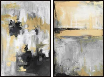 Golden Fog Diptych, Size: 36 inch x 48 inch