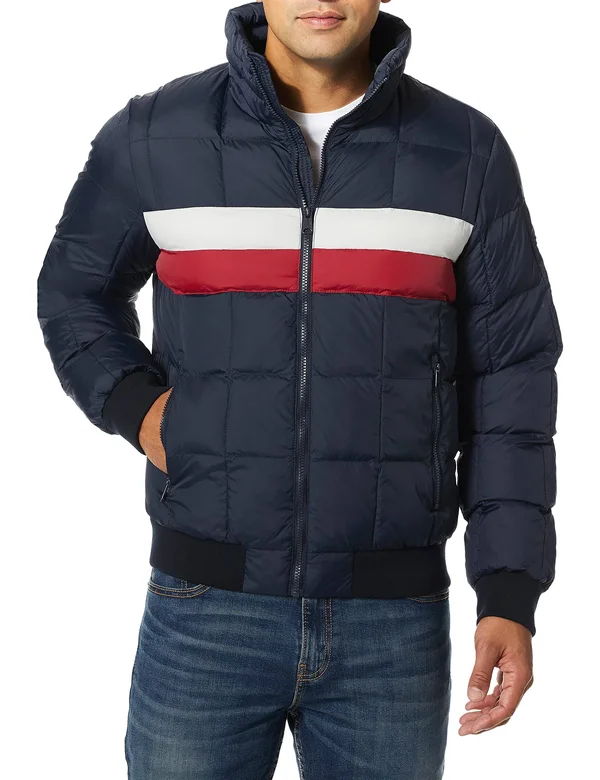 Tommy Hilfiger Men's Essential Quilted Ski Jacket Navy - XL