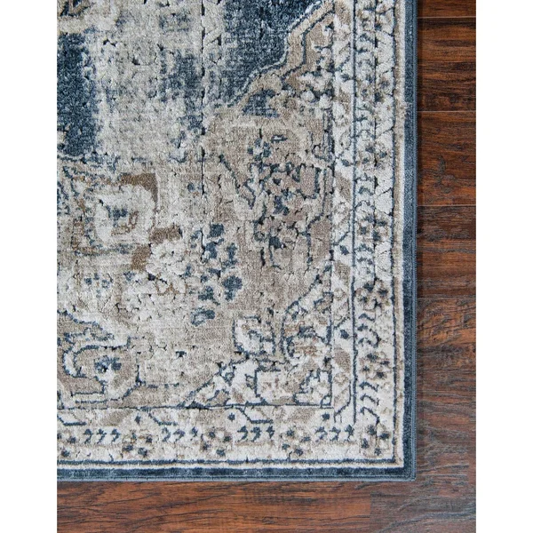 Unique Loom Roosevelt Chateau Area Rug (4& 0 x 6& 0 - Beige/Light Blue)