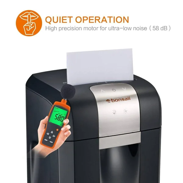 Bonsaii EverShred Pro 12-Sheet Heavy Duty Cross-Cut Paper, CD, Credit Card Shredder 3S16