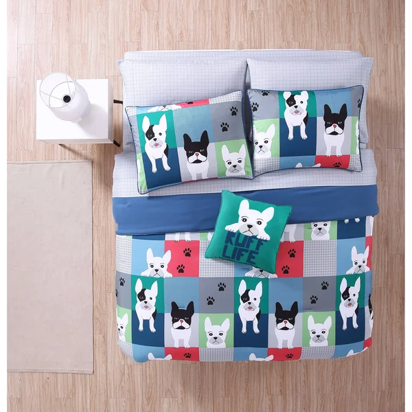 Asher Home Kids Puppy Patchwork Comforter Set - Full - Queen