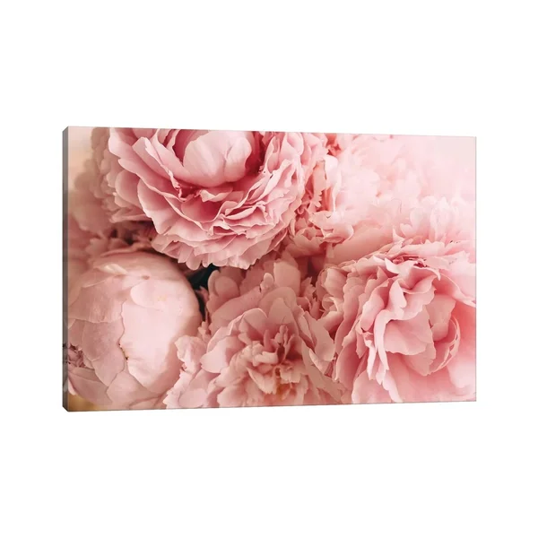 iCanvas Blush Peonies by Chelsea Victoria Canvas Print 8x12x0.75
