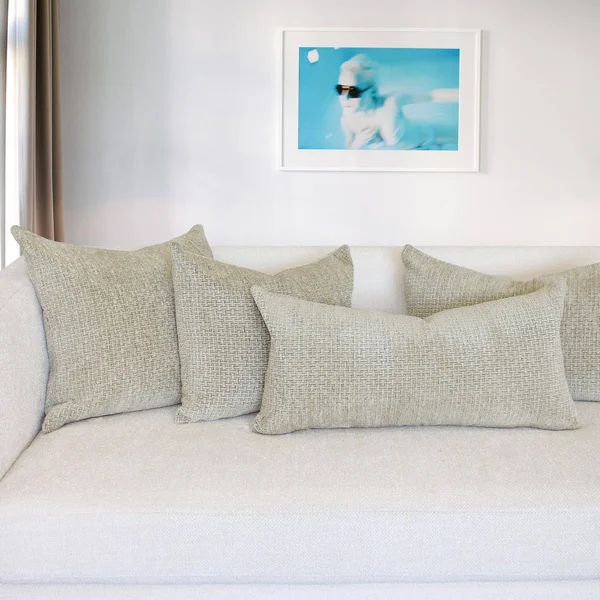 Rodeo Home Katana Textured Chenille Decorative Pillow with Insert - 22x22 x 24x22 - Denim