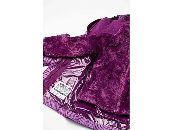 Columbia Girls& Bugaboo II Fleece interchange Jacket - Large - Plum Chevron Print
