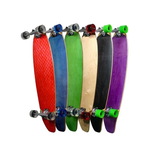Yocaher Kicktail Blank Longboard Complete - Stained Red