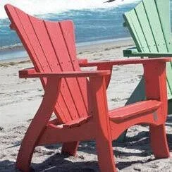 Wave Wood Adirondack Chair Uwharrie Chair Color: Olive Gray (Distressed) - Style: Left-Side Facing