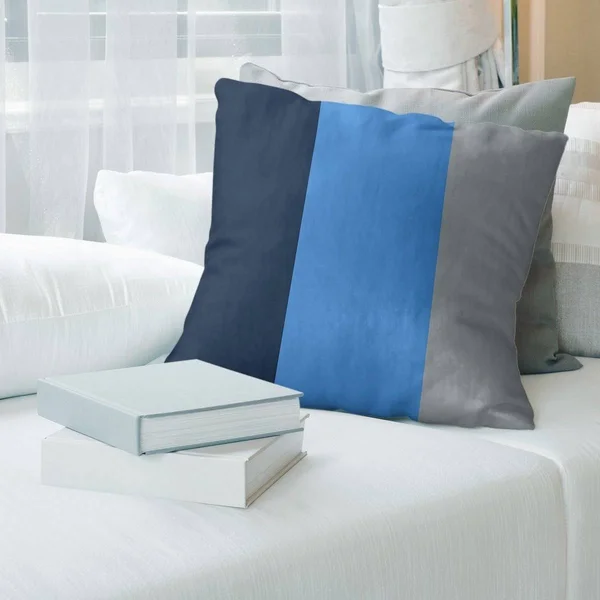Tennessee Tennessee Football Stripes Pillow-Faux Linen - 16 x 16 - Square - Zipper Closure - Medium - Removable Cover - Accent