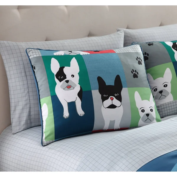 Asher Home Kids Puppy Patchwork Comforter Set - Full - Queen