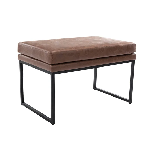 WOVENBYRD 30.5x22 Decorative Pillowtop Ottoman - Brown