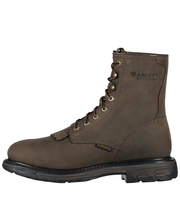 Ariat Men's Workhog 8 in. H2O Boots Brown 7.5 D