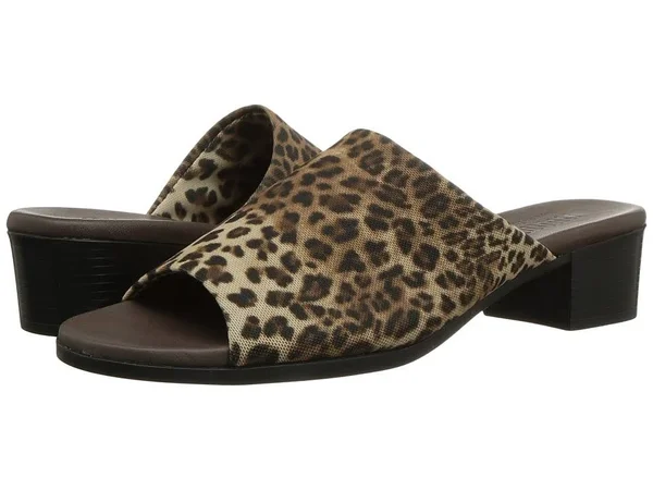 Munro Shoes Women's Sandal Tan Leopard Beth Stretch Sandal 10 M