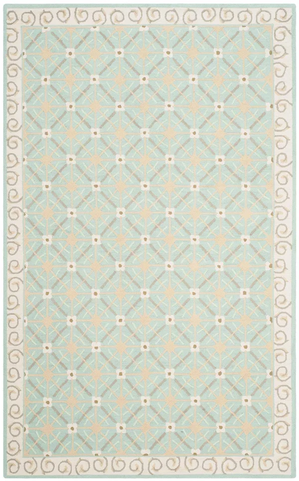Safavieh Newport NPT443D 2&3x22 x 12& Aquamarine, Beige Rug