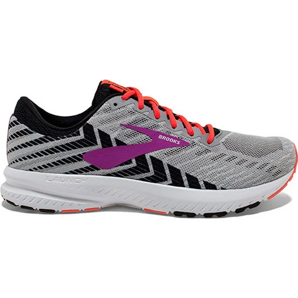 Brooks Launch 6 (Grey/Black/Purple) Women's Running Shoes