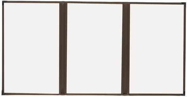 (Pkg of 10) Triple Pocket Cafe Menu COVER - 8絰11, Mahogany