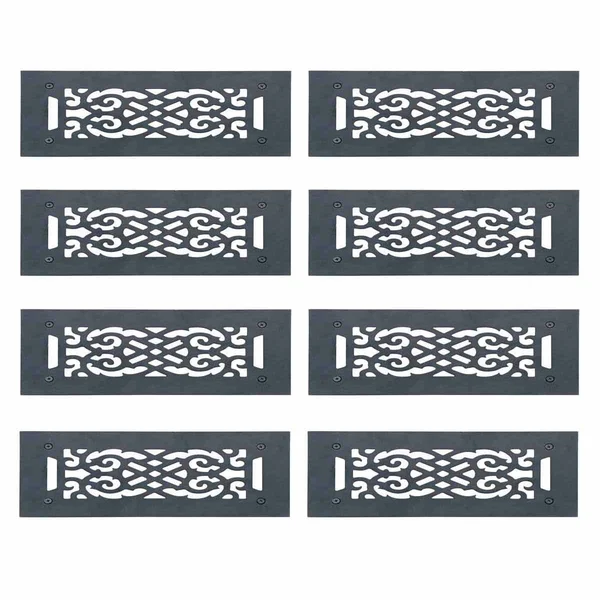 Renovators Supply 8 Heat Air Grille Cast Victorian Overall 5 1/2 x 12