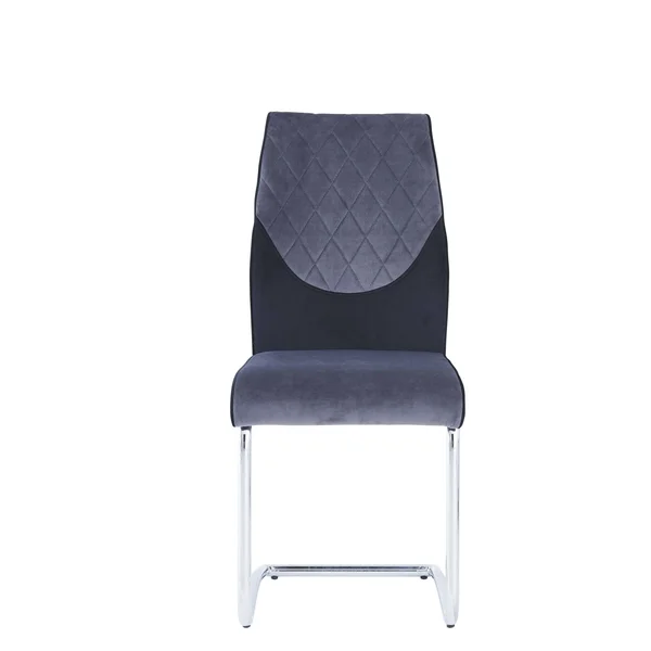 Global Furniture USA Two Toned Black and Grey Velvet Chair