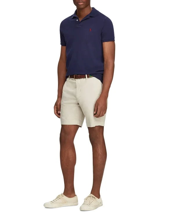Polo Ralph Lauren Straight Fit Hudson Shorts Men's Clothing Beige : 35 6