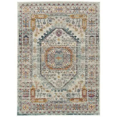 Atherton Oriental Blue/Beige/Yellow Indoor - Outdoor Area Rug Bungalow Rose Rug Size: Rectangle 7&10x22 x 10&