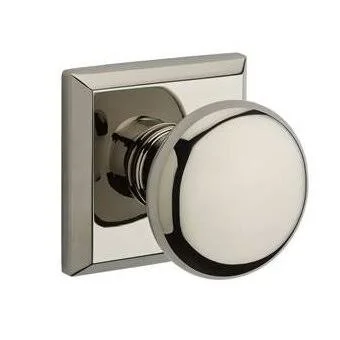 Round Single Dummy Door Knob with Traditional Square Rose HDROUTSR