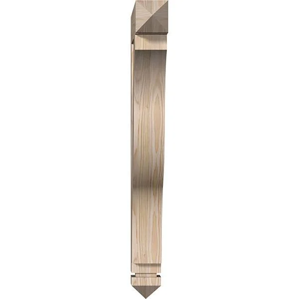Ekena Millwork BKT04X22X34FST03SDF 3 1/2x22W x 22x22D x 34x22H Funston Arts & Crafts Smooth BRACKET, Douglas Fir