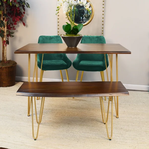 Mila Live Edge Dining Table (Natural - Black)
