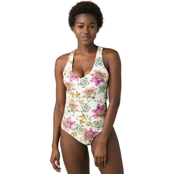 Prana Ella One Piece Swimsuit-Women's S Bone Camelia
