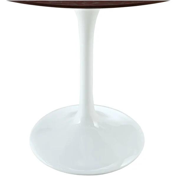 Modway Lippa 36x22 Walnut Dining Table - White