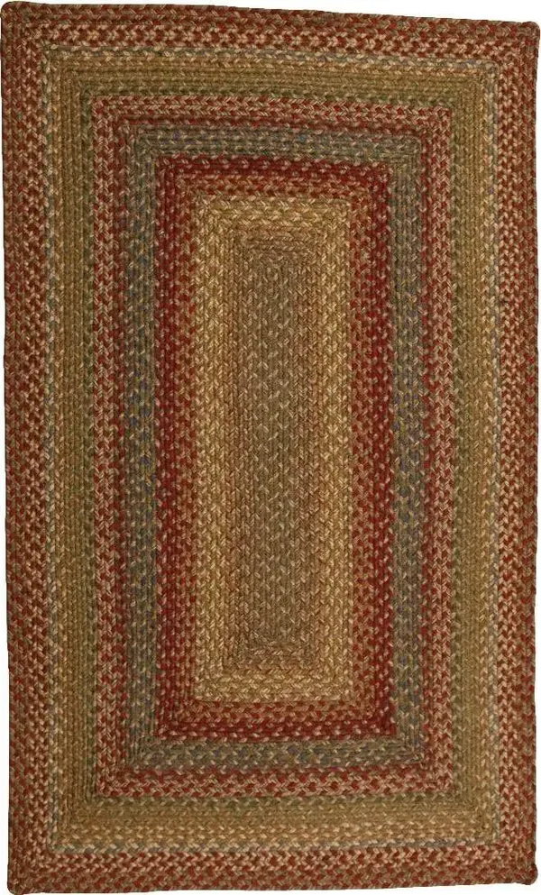 Homespice Decor - 5 x 8& Oval Azalea Jute Braided Rug