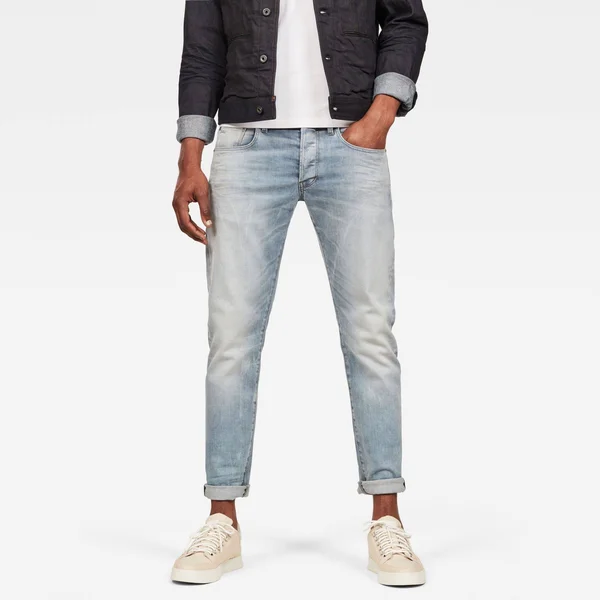 G-Star Raw 3301 Slim Fit Jeans in Faded Mineral - Blue