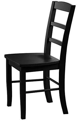 International Concepts Madrid Ladderback Chair-Color: Java, Quantity: Set of 2, Brown