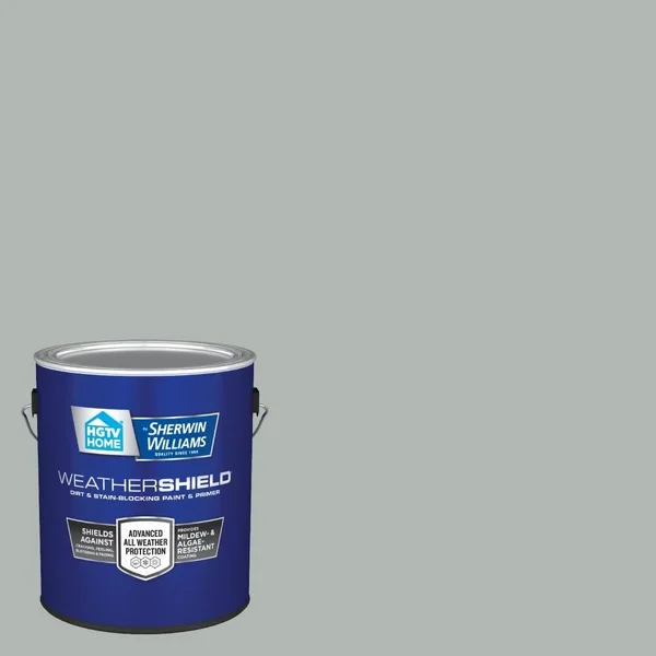 Hgtv Home by Sherwin-Williams WeatherShield Satin Silvermist Hgsw7621 Exterior Paint (1-Gallon), HGSW7621-636316