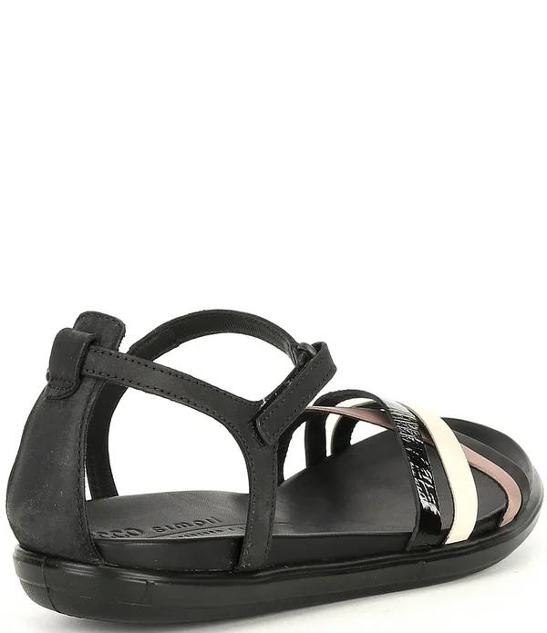 Ecco Simpil Womens Ankle Sandal Size 5 Multicolor Black