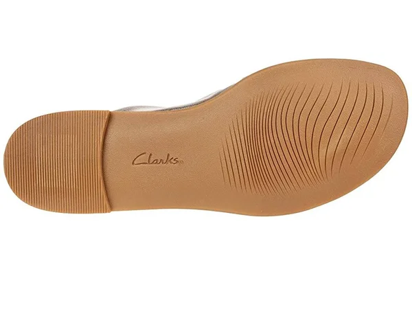 Clarks Reyna Twist Women's Shoes Metallic Synthetic : 5.5 B