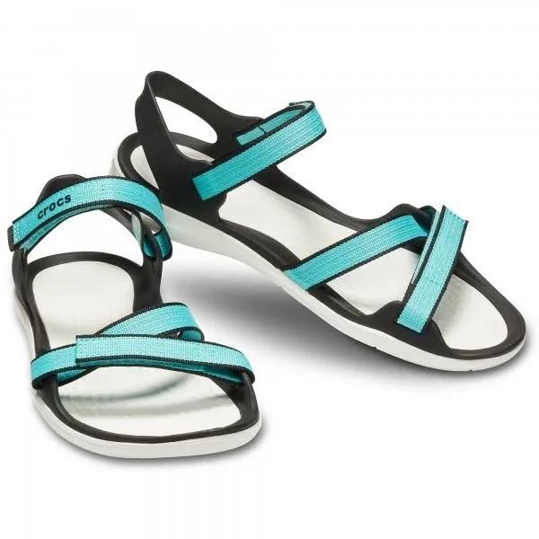 Crocs Swiftwater Sandals Webbing Sandal (Pool - White) Women